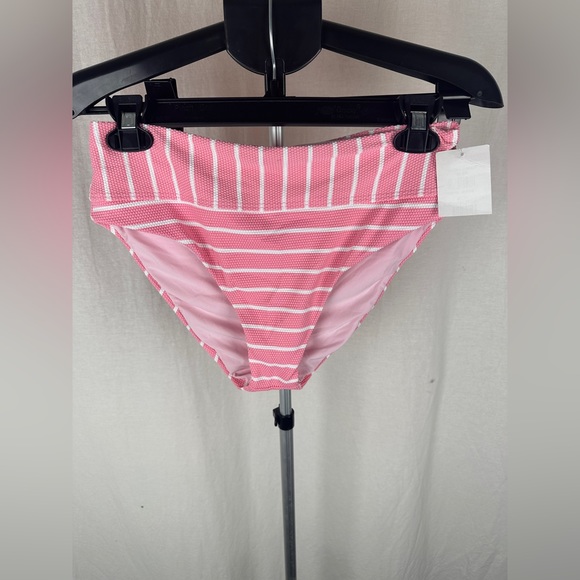 Splendid Pink & White High Leg Bikini Bottom Size Small 2-4 (10UK) NWT - Picture 4 of 14